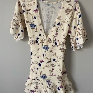 Floral deep v sundress